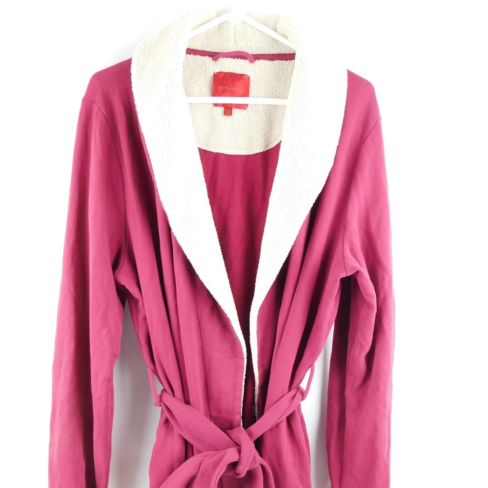 Pink Victoria Secret Bathrobe Sherpa Collar &Cuffs